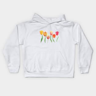 colorful tulips Kids Hoodie